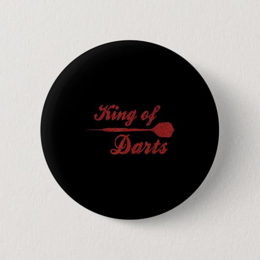 Mens Dart Player Cool zitieren den Dartkönig Button (Vorderseite)
