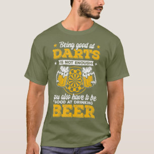 Mens Dart Player Coole Angebotsdunkeln Bier trinke T-Shirt