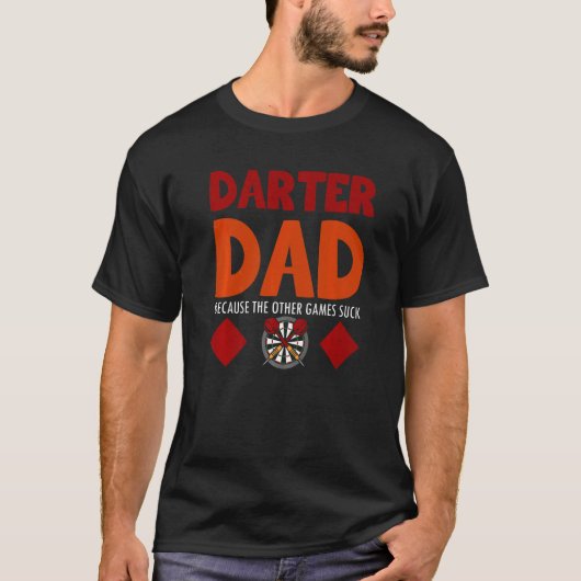 Mens Darter Dad Darts Father Dart T-Shirt (Vorderseite)