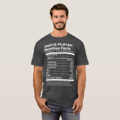Mens Darts Player Nutrition Facts Funny T-Shirt (Vorne ganz)