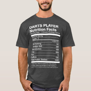 Mens Darts Player Nutrition Facts Funny T-Shirt