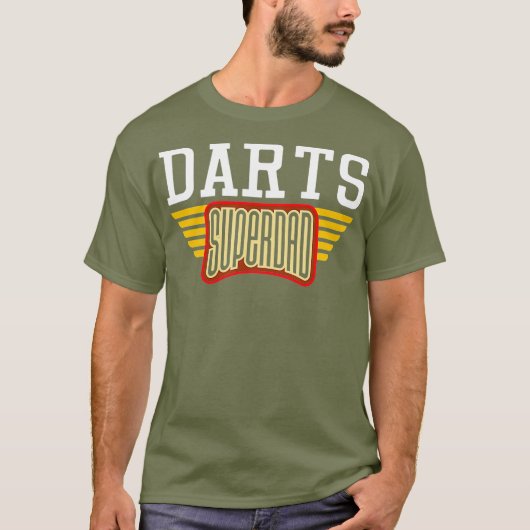 Mens Darts Superdad Geschenk für einen Dartspieler T-Shirt (Vorderseite)