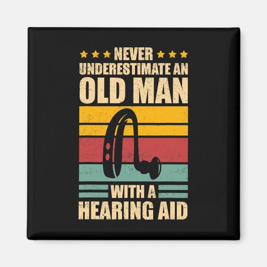 Mens Deaf Awareness ASL und Deaf Pride Magnet (Vorne)
