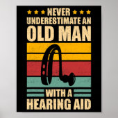 Mens Deaf Awareness ASL und Deaf Pride Poster (Vorne)
