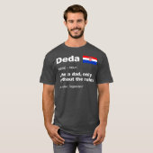 Mens Deda Definition Kroatische Opa Vathers T-Shirt (Vorne ganz)