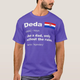 Mens Deda Definition Kroatische Opa Vathers T-Shirt