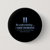 Mens Demenz Alzheimer Warrior Patienten Brain Dis Button (Vorderseite)