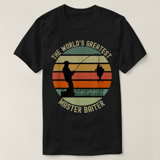 Mens Der größte Meister der Baiter Funny Fish T-Shirt (Design vorne)