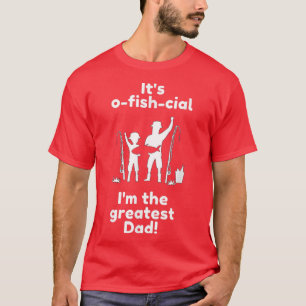 Mens Der ofiskalische beste Papa, der einen Fisch T-Shirt