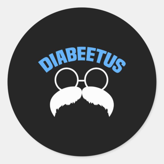 Mens Diabeetus Spaß Diabetes Bewusstsein Diabetisc Runder Aufkleber (Vorderseite)