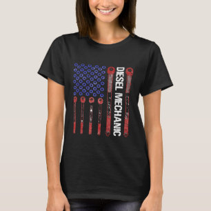 Mens Diesel Mechanic Torque Wrench US American Fl T-Shirt
