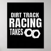Mens Dirt Track Racing Funny Race Quote Sprint Car Poster (Vorne)