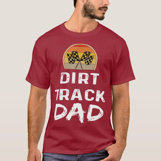 Mens Dirt Track Racing Geschenke Race Vater Gesche T-Shirt (Vorderseite)