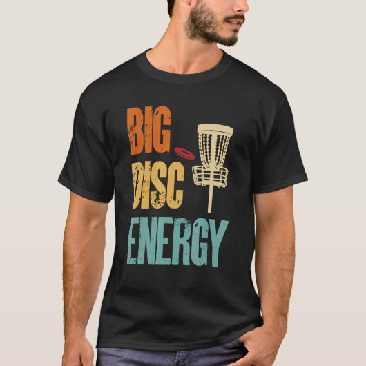 Mens Disc Golf Big Disc Energy 1 T-Shirt (Vorderseite)