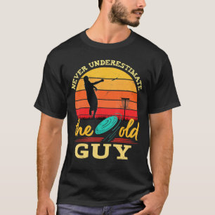 Mens Disk Golf unterschätzt den alten Typ Ret nie T-Shirt