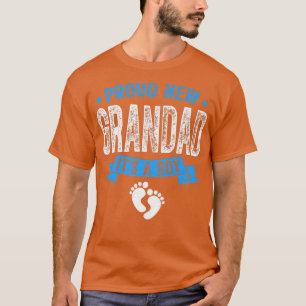 Mens Distressed Proud New Grandad It's A Boy Legen T-Shirt