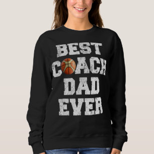 Mens Distressed Vintag Best Netball Coach Vater Fe Sweatshirt