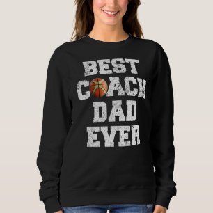 Mens Distressed Vintag Best Netball Coach Vater Fe Sweatshirt