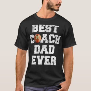 Mens Distressed Vintag Best Netball Coach Vater Fe T-Shirt