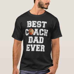 Mens Distressed Vintag Best Netball Coach Vater Fe T-Shirt
