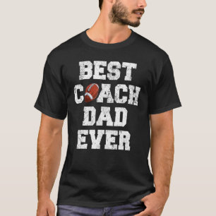 Mens Distressed Vintag Best Rugby Coach Vater Fath T-Shirt