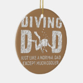 Mens Dive Vater Dive Scuba Diver Gezwitscher Keramik Ornament (Rechts)