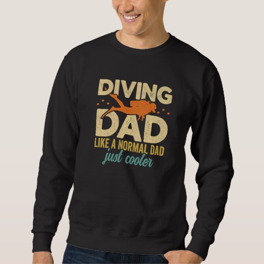 Mens Diving Dad Scuba Diver Underwater Snorkeling  Sweatshirt (Vorderseite)