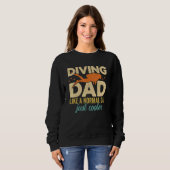 Mens Diving Dad Scuba Diver Underwater Snorkeling Sweatshirt (Vorne ganz)
