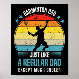 Mens Dminton Vater Funny Dminton Lover Sprichwort Poster
