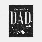 Mens Dminton Vater Game Day Größter Fan Proud Part Fleecedecke (Vorderseite)