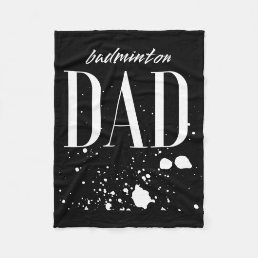 Mens Dminton Vater Game Day Größter Fan Proud Part Fleecedecke (Vorderseite)