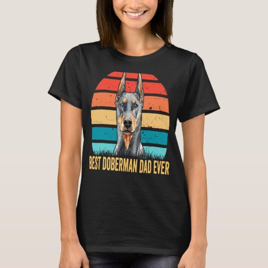 Mens Doberman Dog Vater Best Doberman Vater Ever F T-Shirt (Vorderseite)