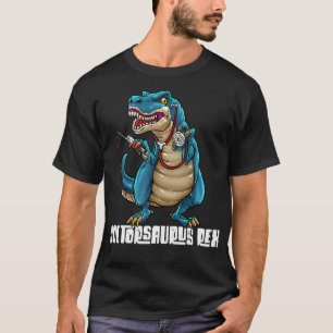 Mens Doctor Saurus Rex T-Rex Dinosaur Arzt T-Shirt