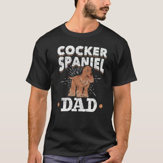 Mens Dog Cocker Vater Fathers Day Pet Cocke T-Shirt (Vorderseite)