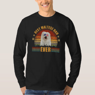 Mens Dog Vater Vathers Day Bester maltesischer Vat T-Shirt