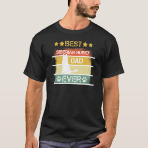 Mens Dog Vintag Bester sibirischer Husky-Vater je  T-Shirt