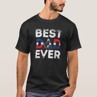 Mens Dominikanische Republik Vater Pater Superhero T-Shirt