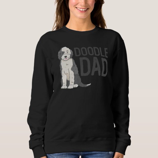 Mens Doodle Vater Sheepadoodle Sweatshirt (Vorderseite)