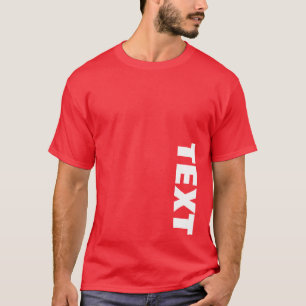 Mens Doppelseitig drucken Groß formatierter Schrif T-Shirt