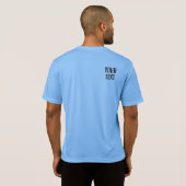 Mens Doppelseitige Carolina Blue Template Erwachse T-Shirt (Schwarz voll)