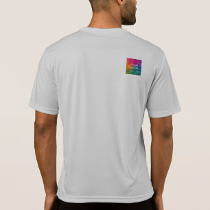 Mens Doppelseitige Druckvorlage Sport Silver T-Shirt