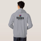 Mens Doppelseitige Vorlage Grau Trainer Trainer Hoodie (Schwarz voll)