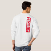 Mens doppelseitige weiße Langschläfensicherheit T-Shirt (Schwarz voll)