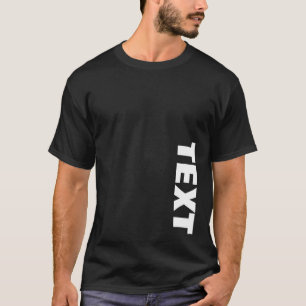 Mens Double Side Print Big Fett Schriftart Text Bl T-Shirt
