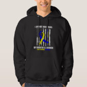 Mens Down Syndrome Awareness Vater Töchter Krieger Hoodie (Vorderseite)