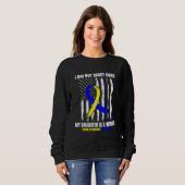 Mens Down Syndrome Awareness Vater Töchter Krieger Sweatshirt (Vorne ganz)
