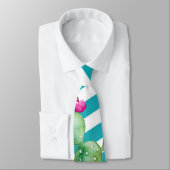 Mens Dress Krawatte Geometric Boho Cacti Cactus Su (Gebunden)
