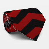 Mens Dress Krawatte Schädel Rose Gothic Zickzack S (Gerollt)