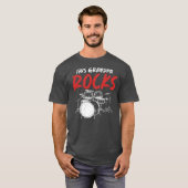 Mens Drum Set Diese Opa Rocks müde Drummer T-Shirt (Vorne ganz)
