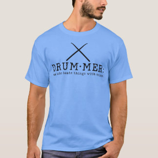 Mens Drummer Definition Dictionary Funny Drums T-Shirt